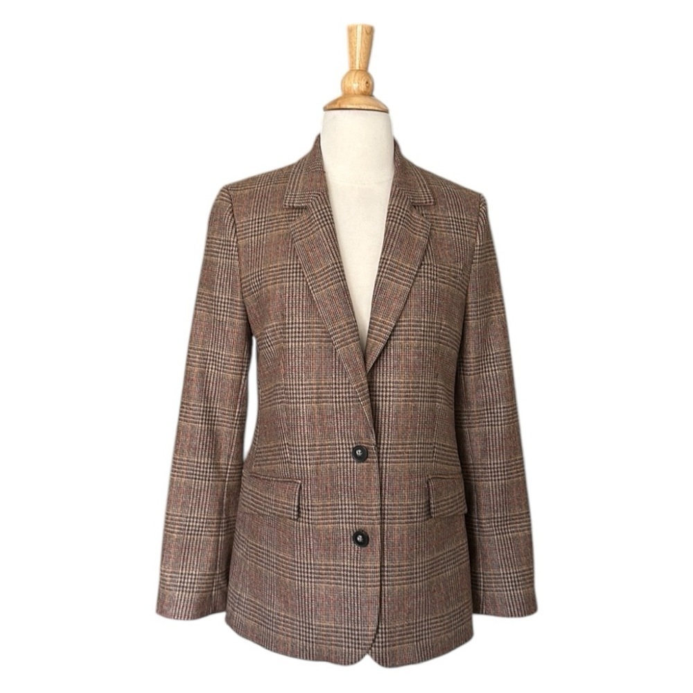 JACK WILLS Fox Brothers Lambswool Glen Plaid‎ Blazer British Tailored Jacket 6 - Picture 16 of 16
